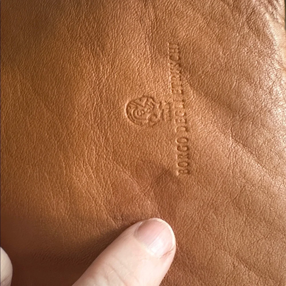 Borgo degle Etruschi Leather Crossbody Bag in Cognac Brown and chocolate brown - Picture 15 of 16